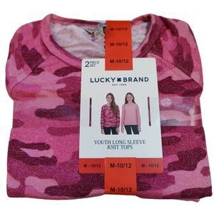 Lucky Brand Youth Long Sleeve Knit Tops Sz Med 10/12 NWT